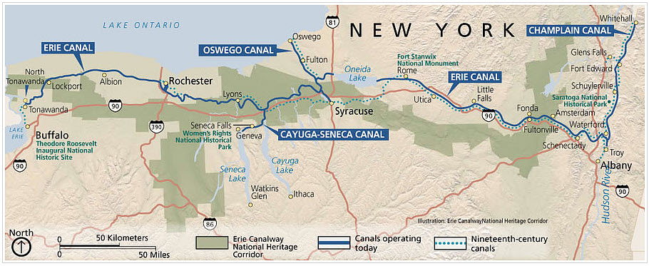 Map of the Erie Canal