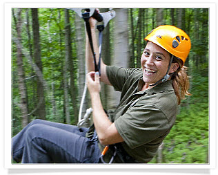 Go Zip lining at the Greek Peak Mountain Resort in the Finger Lakes